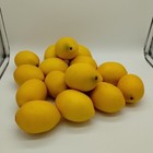Set Of 16 Plastic Realistic Yellow Lemons For Decor Cottage Farmhouse Primitive