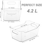 12 Pack Plastic Storage Bins  Multi-use Organizer Bins  Pantry Organizer  Clear 