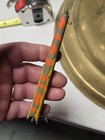 Old Vintage Antique  Hand Carved Made Painted Wood Folk Art Fishing Lure Plug