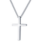 New Women s 925 Sterling Silver Cross Plain   Simple Pendant Adjustable Necklace