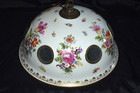 Vintage Porcelain Ceiling Light Lamp Fixture Chandelier Floral Germany 