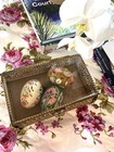 Vintage Ormolu And Beveled Glass Jewelry Casket Beautiful Feet 8   