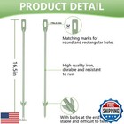 2 Pack Yard Sign Stakes Metal  16 5  Long 0 3  Thick  Plant Support Stakes Fo