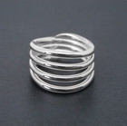 Solid 925 Sterling Silver Band Ring Statement Handmade Jewelry Ring All Size