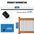 Round Deck Balusters Aluminum Deck Spindles 101 Pack 26 Inch With Connectors