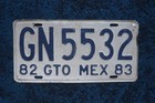 1982 1983 Guanajuato Mexico License Plate