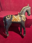Vintage Chinese Asian Wood Carved Horse Inlay Patterns  p 
