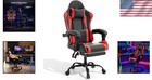 Gaming Chair For Adults Ergonomic Computer Desk Chair With Footrest Headrest    