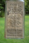Antique Labeled   Embossed Foss  Vanilla Pure Extract - Portland  Me  Bottle