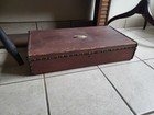 Antique Early Primitive Wood Document Box Orig Red Paint 1800 s Farmhouse 19thc