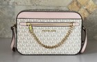 Michael Kors Jet Set East West Chain Jet Set Large Logo Crossbody Bag  Vanilla