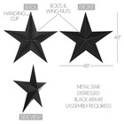 Metal Star Distressed Black 48x48 Vhc Brands