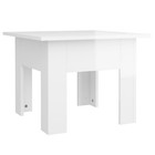 Coffee Table High Gloss White Engineered Wood Medium