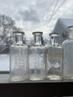 Antique Lot Of 4 Druggist Drug Bottles Racine Wis Robinson Owen Lochner