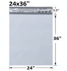 24x36   Poly Mailers Shipping Envelopes Self Sealing Plastic Mailing Bag 2 5 Mil