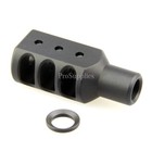  223 Aluminum Muzzle Brake 1 2x28 Thread Black Hard Anodized W  Washer