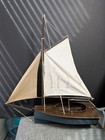 Folk-art Decorative Model Boat Wooden Sailboat Home Decoration