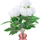 Artificial Peony Silk Flowers Bouquet Home Wedding Decoration  1 Pack  5 Heads  