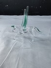 Murano Glass Sculpture Of A Pegasus Hand Blown Figurine Green   Clear