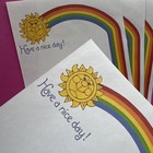 Vintage 80s 90s Sangamon Rainbow Sun Have A Nice Day Stationary Note Paper