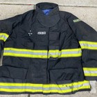Cairns Reaxtion Firefighter Turnout Bunker Coat Black Vantage 56 X 32 2010 Euc