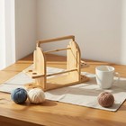 Wooden Yarn Stand Grip-enhanced Knitting Yarn Holder Sturdy Wood
