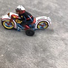 Vtg Tin Motorcycle Friction Toy Japan Litho Lithograph Military Police Clean