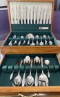 1847 Rogers Brothers Vintage 1957 Silver Plate Springtime Flatware Set For 12