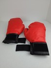 Boxing Gloves Protocol Red And Black Youth Small Adult Size Hook   Loop Tape 