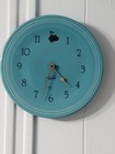 Vintage Retired Fiesta Torquoise Plate Wall Clock
