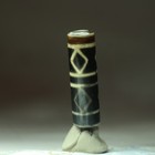Tibetan Old Dzi Agate Bead  6 Vajara Eyed  Amulet Pendant From Tibet 45519