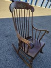 Vintage 1800 s S bent   Bros Maple Colonial Rocking Adult Chair Antique Great   
