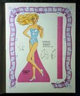 Vintage 1989 Superstar Barbie Paper Doll Golden  1537-2 - Uncut unused