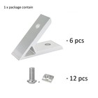 6 Pcs 10 Series 60 Degree Angle Bracket 1010 Aluminum Extrusion Corner Joint