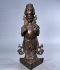 Antique Tibetan Palden Lhamo Statue - 12 2 x5 1  Heavy Cast Bronze Wealth Deity