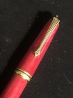 Lovely Fountain Pen-cardinal Red  Black Gold - Celluloid - Gold Nib - Cartridge