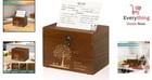 Rustic Wood Recipe Box - 50 Blank Cards   8 Dividers - 4x6 Recipe Card Organizer