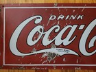 Vintage Early 1900s Coca Cola Porcelain Advertising Sign 30  X 12 