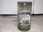 Vtg 1980 s Frankenmuth  Michigan Embossed Etched Clear Glass Beer Mug Souvenir