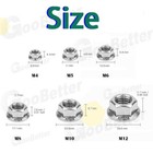 Serrated Hex Flange Lock Nuts Din 6923  A2 Stainless Steel - M4 M5 M6 M8 M10 M12