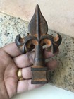 Fleur De Lis - Cast Iron Finial - Vtg Decorative Architectural Fence Post Topper