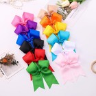 12-pcs 5-inch Large Grosgrain Ribbon Cheer Bows With Alligator Hair Clips - Styl