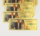 Lots 50 Pcs Donald  Melania Trump One Hundred Trillion Golden Crafts Banknotes