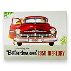1950 Mercury Ford Sedan Coupe Convertible Station Wagon Sales Poster Brochure