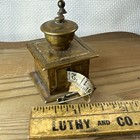 Sewing Vintage Figural Metal Windup Tape Measure Coffee Grinder Works