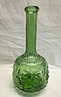Empoli Green Glass Zodiac Decanter W  Stopper  Made In Italy  14 In Tall