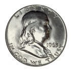 90  Silver Franklin Half Dollar Brilliant Uncirculated Random Date