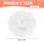 Chiffon Flowers Sewing Fabric Appliques For Crafts 2 Inch   15 Pack   White