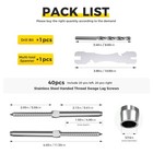 40 Pack T316 Marine Grade Stainless Steel Cable Railing Hardware Kit  3 16  R   