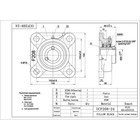  10  Ucf208-24 Solid Pillow Block Flange Mounted Bearing 1-1 2  Bore 4 Bolt